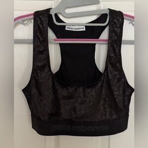 New!PACO RABANNE Square Neckline Sleeveless Crop Top